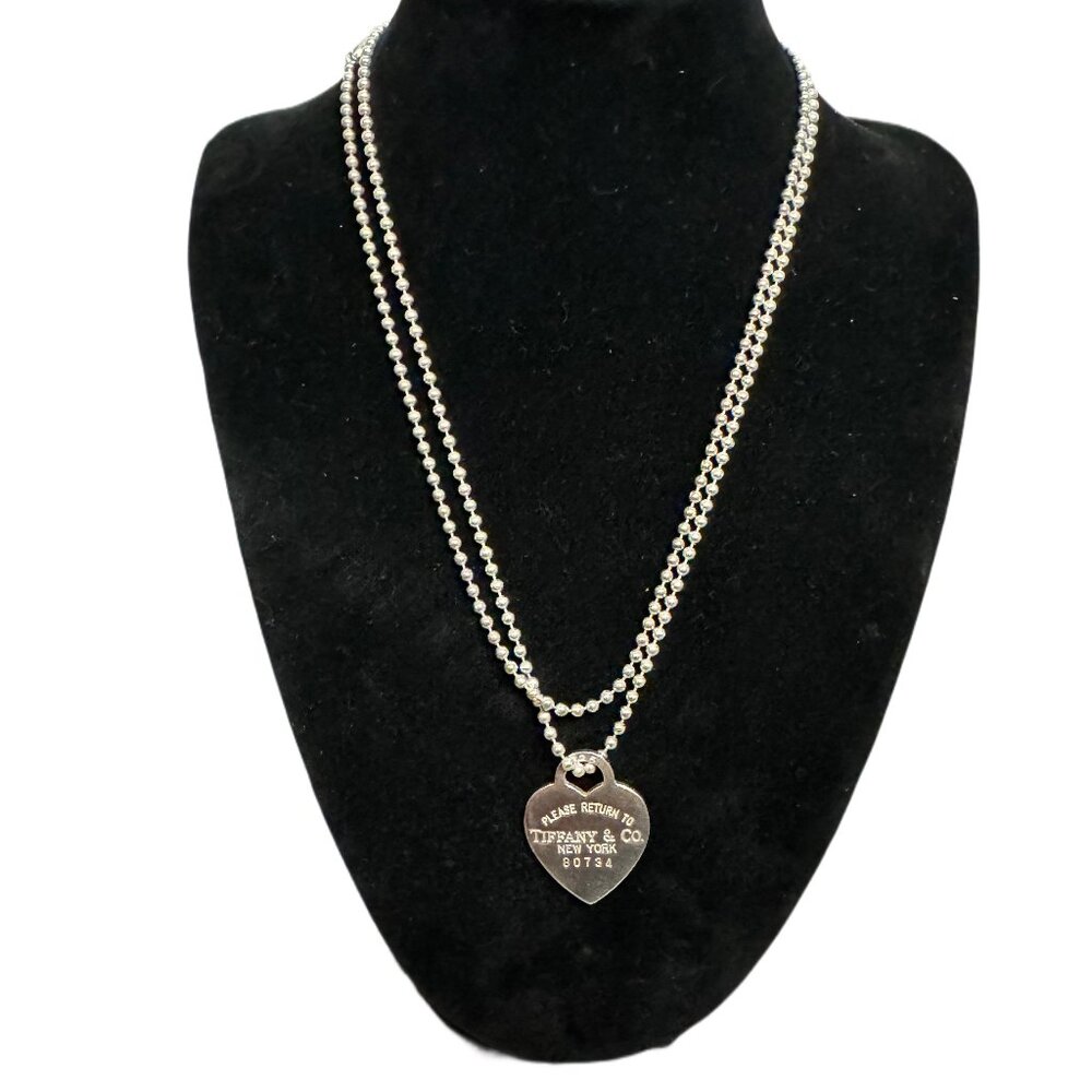 TIFFANY Heart Tag Pendant Large Necklace